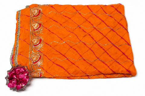 Elegant Yellow Carry Leheriya Saree