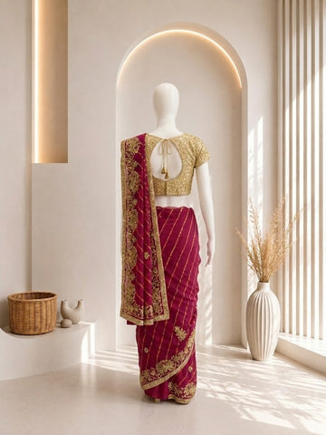 Elegant Rani Color  Elephant Leheriya