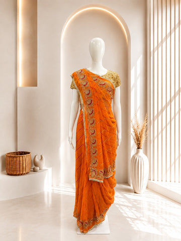 Jaipuri Leheriya - Carry Pattern - Yellow Color