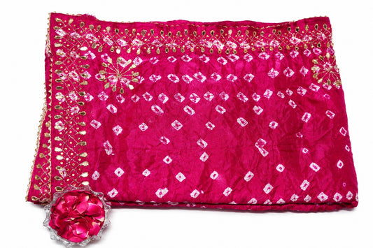 Slik Bandhej Rani Saree