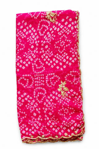 Bandhani Saree in Vibrant Pink